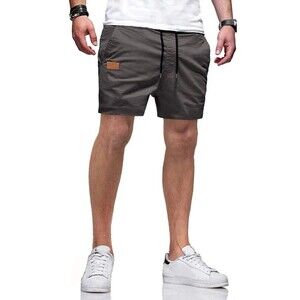 JMIERR Mens Shorts Cotton Drawstring Summer Beach Stretch Size 38